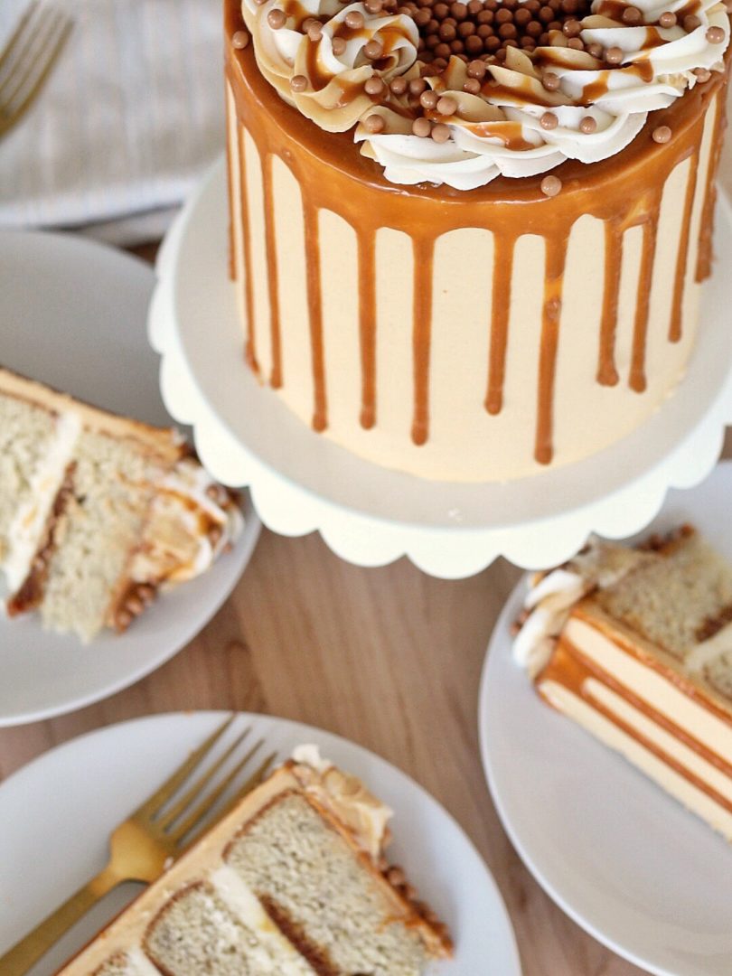 Banana, Peanut Butter & Caramel Cake