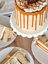 Banana, Peanut Butter & Caramel Cake